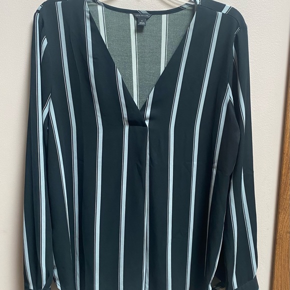 Ann Taylor Tops - Ann Taylor Black and White Striped Blouse